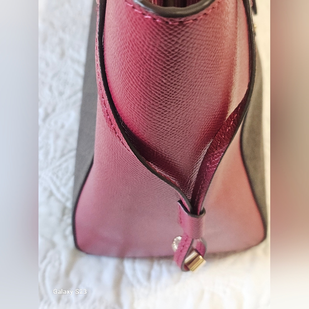 Michael Kors Burgundy and Gray Tote Bag - Picture 6 of 11